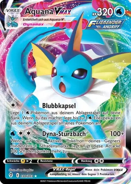 aquana vmax 030/203 – Pokémon Drachenwandel Karte