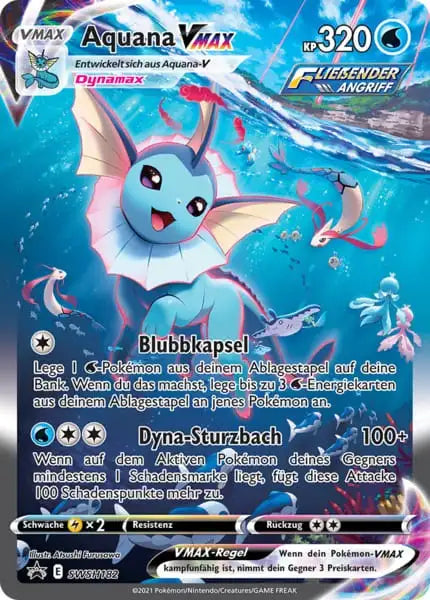 Aquana VMAX SWSH-182 – Pokémon Drachenwandel Karte
