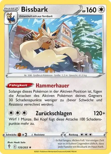 bissbark 135/203 – Pokémon Drachenwandel Karte