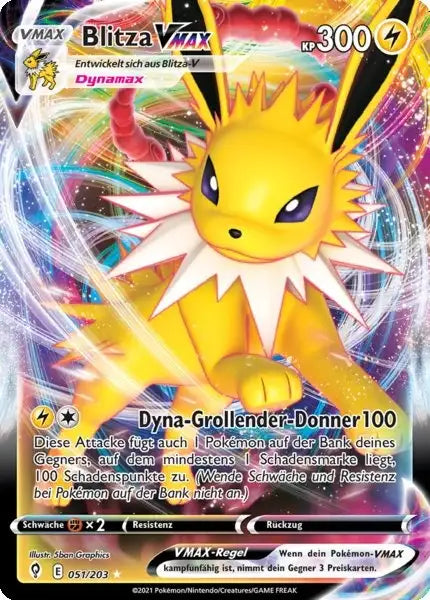 blitza vmax 051/203 – Pokémon Drachenwandel Karte