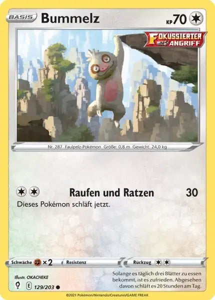 bummelz 129/203 – Pokémon Drachenwandel Karte
