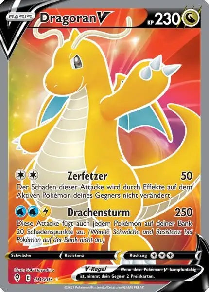 dragoran v 191/203 – Pokémon Drachenwandel Karte