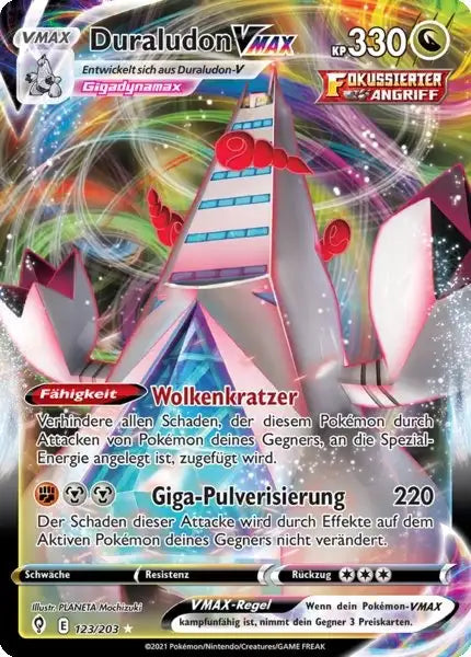 duraludon vmax 123/203 – Pokémon Drachenwandel Karte