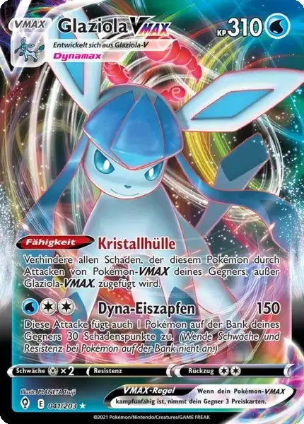 glaziola vmax 041/203 – Pokémon Drachenwandel Karte