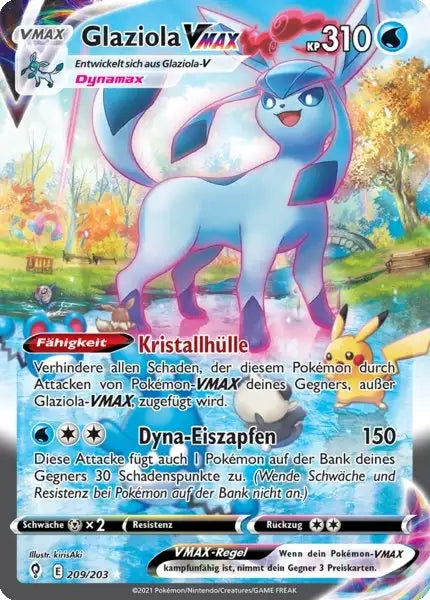 glaziola vmax 209/203 – Pokémon Drachenwandel Karte
