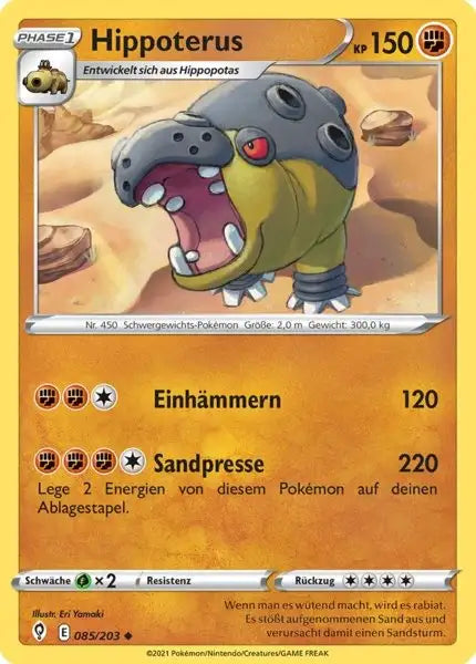 hippoterus 085/203 – Pokémon Drachenwandel Karte