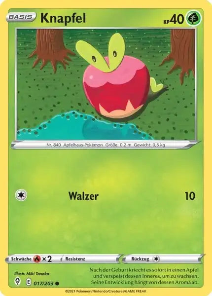 knapfel 017/203 – Pokémon Drachenwandel Karte