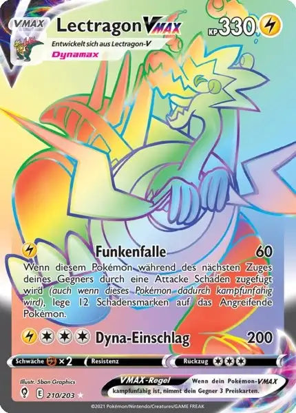 lectragon vmax 210/203 – Pokémon Drachenwandel Karte