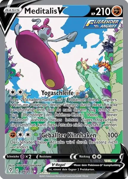meditalis v 186/203 – Pokémon Drachenwandel Karte