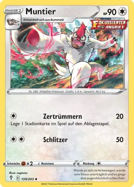 muntier 130/203 – Pokémon Drachenwandel Karte