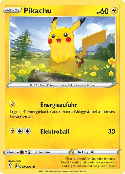 pikachu 049/203 – Pokémon Drachenwandel Karte
