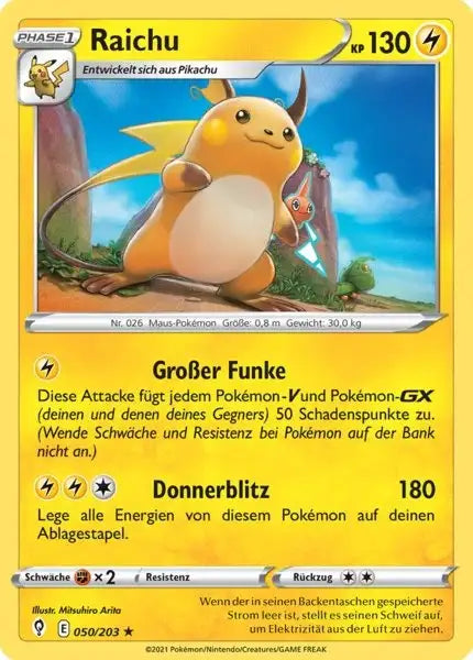 raichu 050/203 – Pokémon Drachenwandel Karte