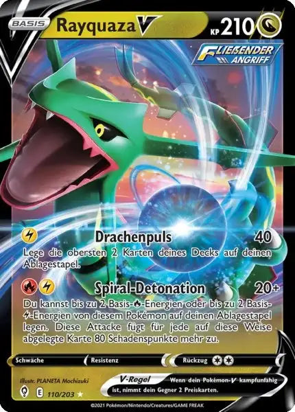 rayquaza v 110/203 – Pokémon Drachenwandel Karte