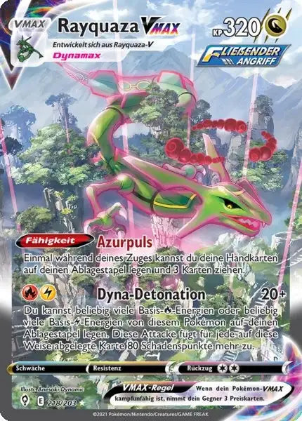 rayquaza vmax 218/203 – Pokémon Drachenwandel Karte