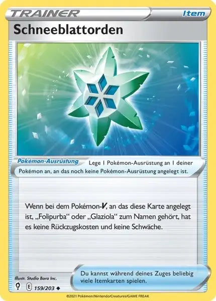 schneeblattorden 159/203 – Pokémon Drachenwandel Karte