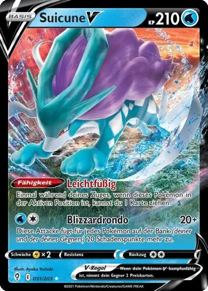 suicune v 031/203 – Pokémon Drachenwandel Karte