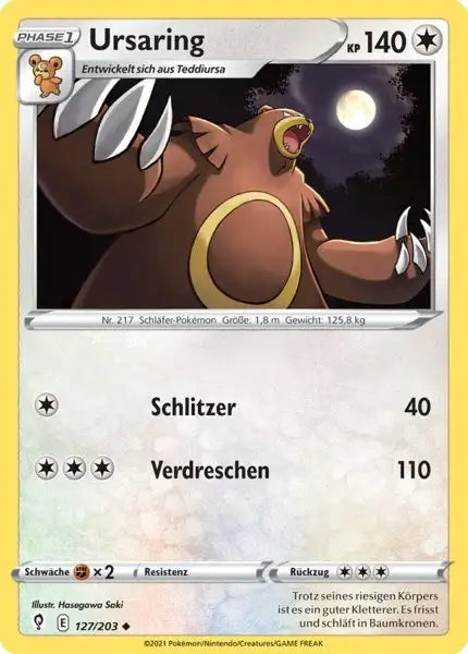 ursaring 127/203 – Pokémon Drachenwandel Karte