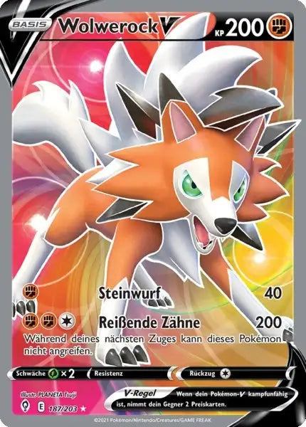 wolwerock v 187/203 – Pokémon Drachenwandel Karte