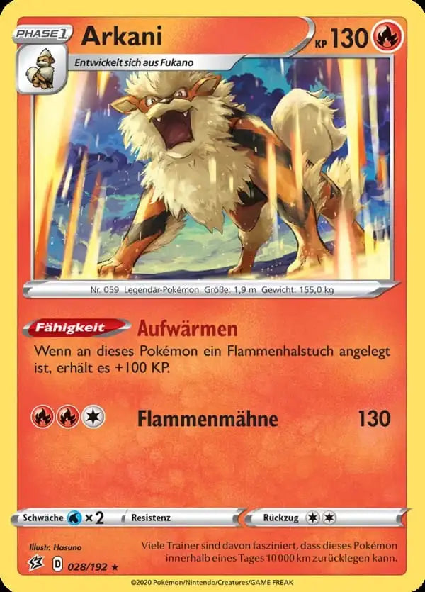 arkani 028/192 – Pokémon Clash der Rebellen Karte