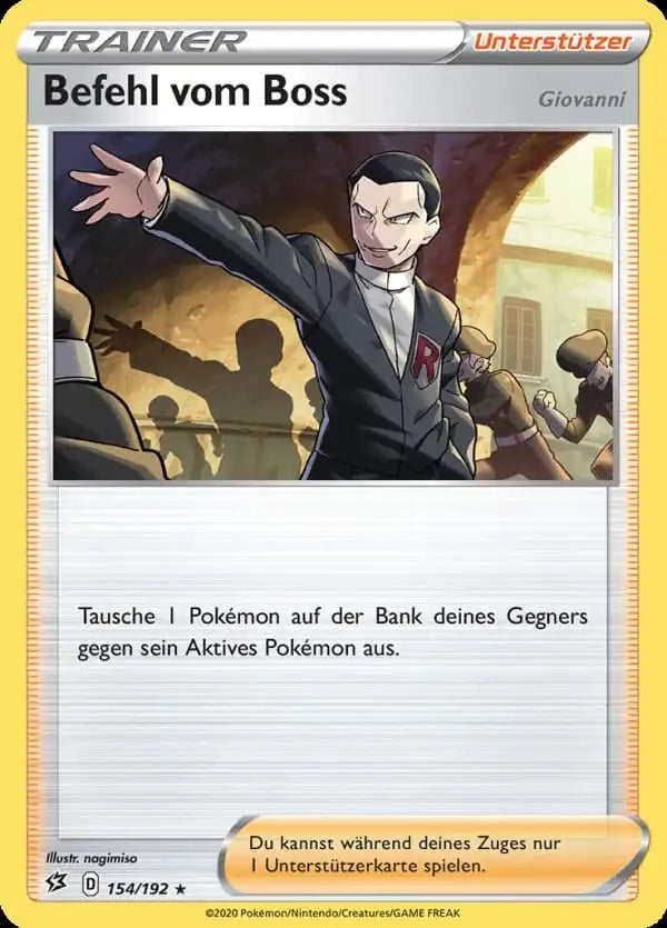 befehl vom boss 154/192 – Pokémon Clash der Rebellen Karte