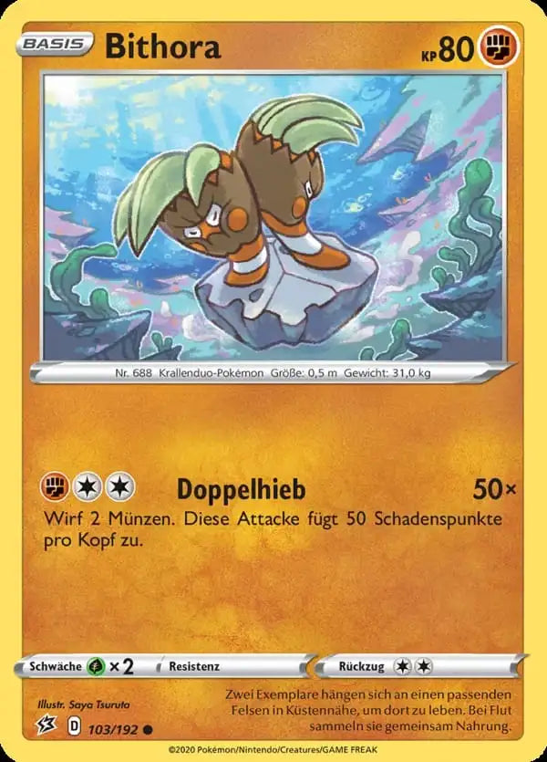 bithora 103/192 – Pokémon Clash der Rebellen Karte