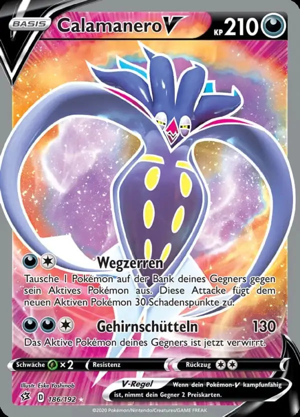calamanero v 186/192 – Pokémon Clash der Rebellen Karte