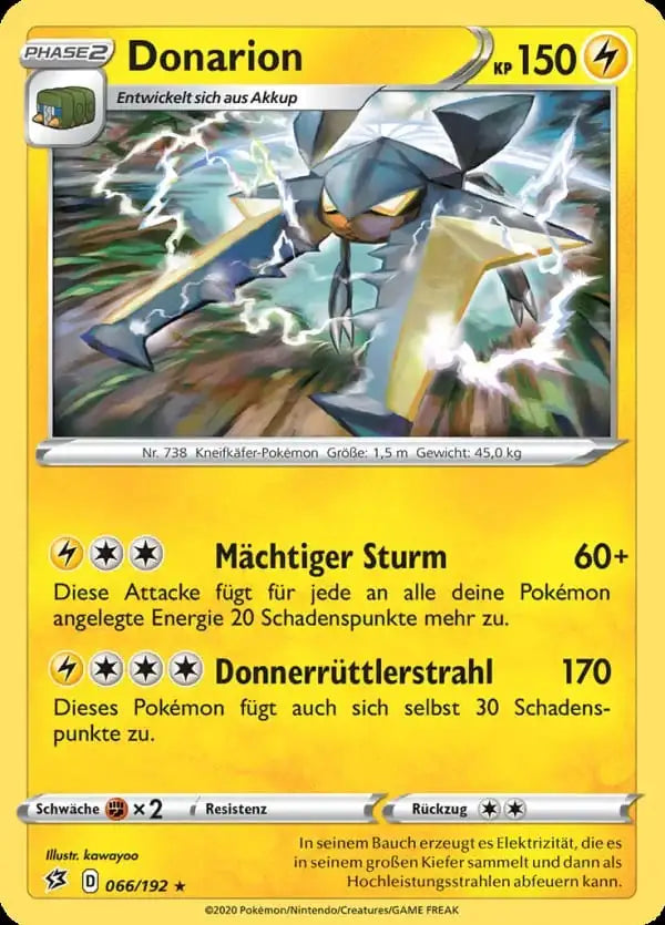 donarion 066/192 – Pokémon Clash der Rebellen Karte