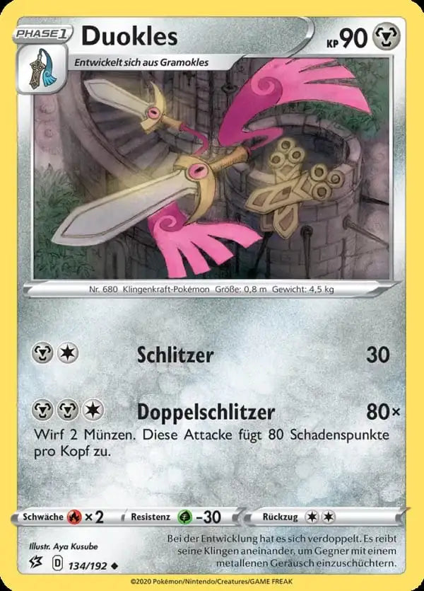 duokles 134/192 – Pokémon Clash der Rebellen Karte