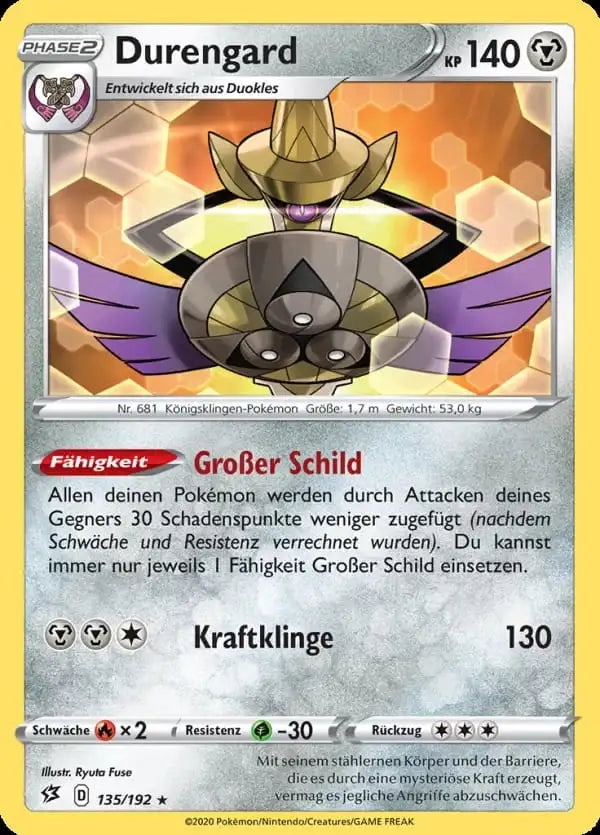 durengard 135/192 – Pokémon Clash der Rebellen Karte