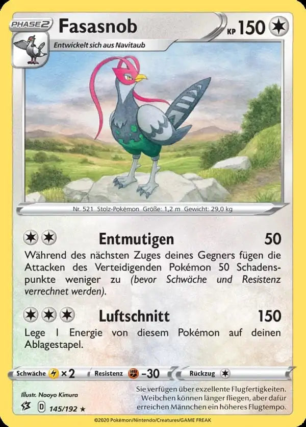 fasasnob 145/192 – Pokémon Clash der Rebellen Karte