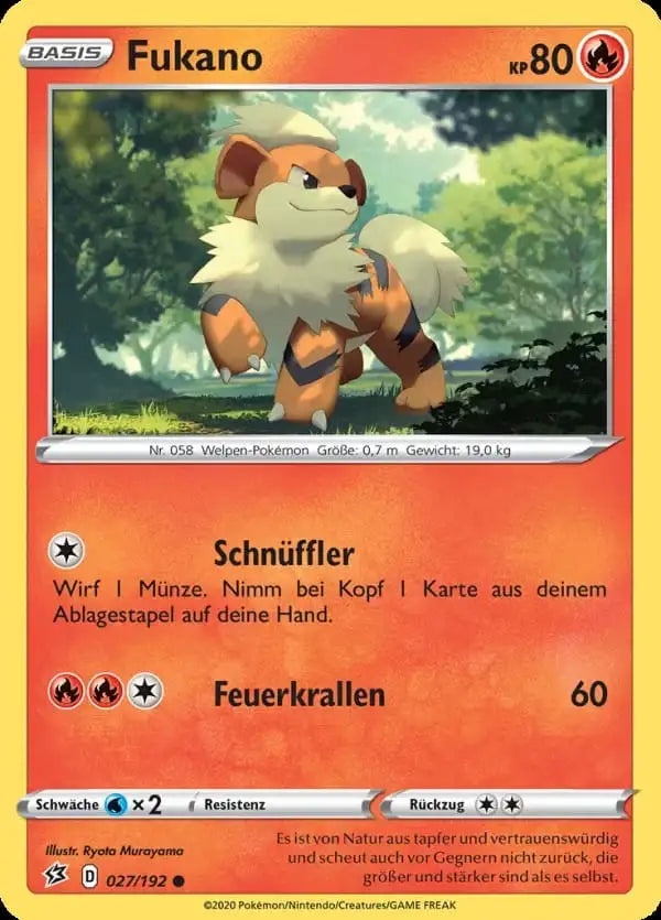 fukano 027/192 – Pokémon Clash der Rebellen Karte