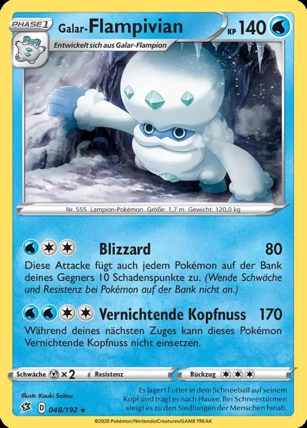 galar flampivian 048/192 – Pokémon Clash der Rebellen Karte