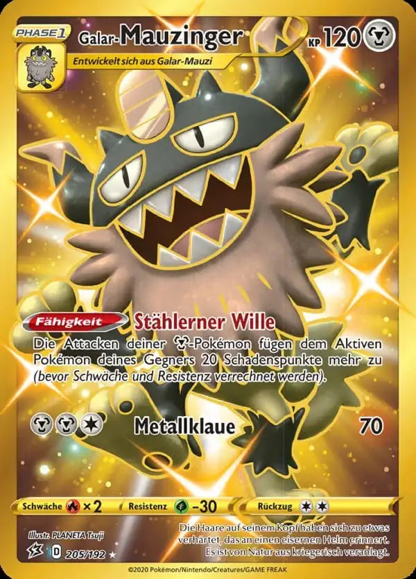 galar mauzinger 205/192 – Pokémon Clash der Rebellen Karte