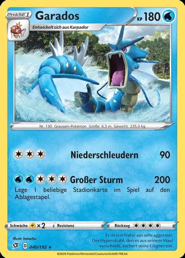 garados 040/192 – Pokémon Clash der Rebellen Karte
