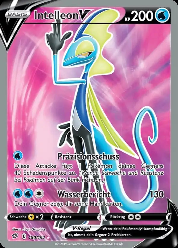 intelleon v 180/192 – Pokémon Clash der Rebellen Karte