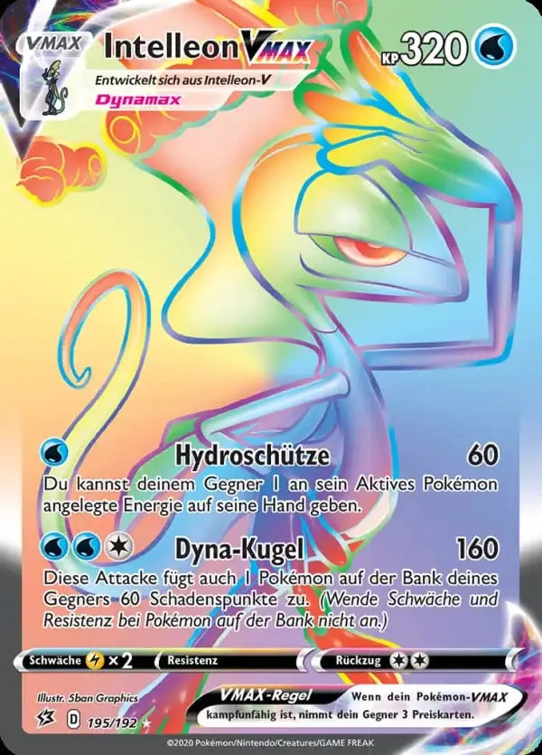intelleon vmax 195/192 – Pokémon Clash der Rebellen Karte