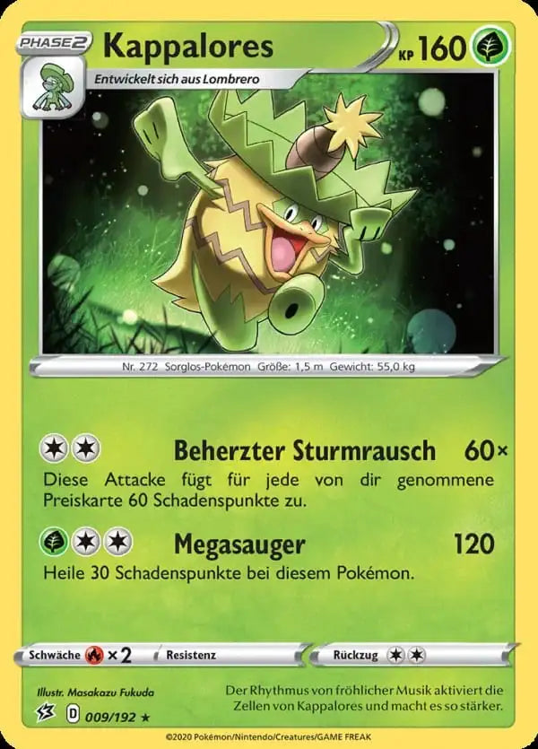 kappalores 009/192 – Pokémon Clash der Rebellen Karte