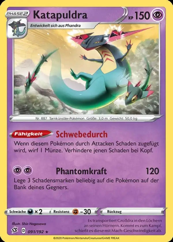 katapuldra 091/192 – Pokémon Clash der Rebellen Karte