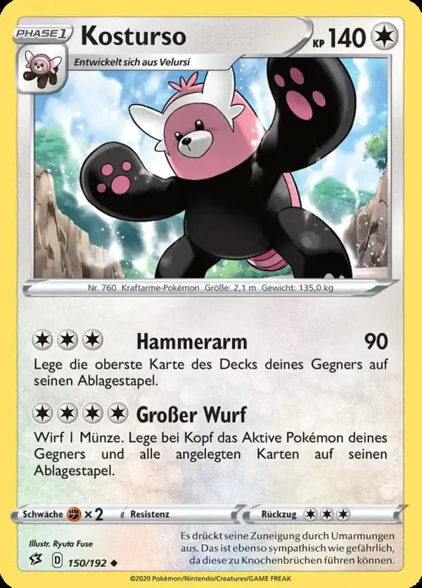 kosturso 150/192 – Pokémon Clash der Rebellen Karte
