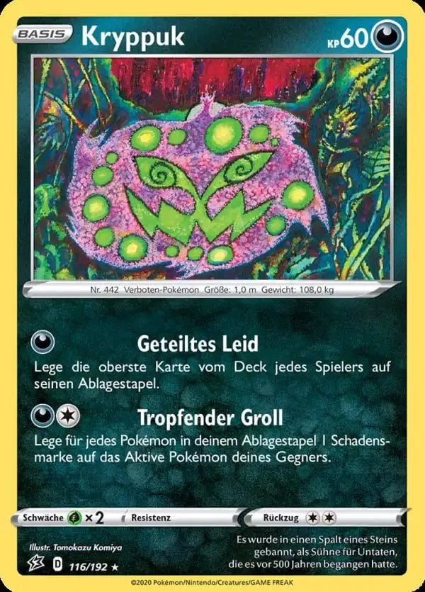 kryppuk 116/192 – Pokémon Clash der Rebellen Karte