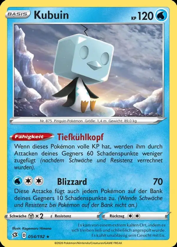kubuin 054/192 – Pokémon Clash der Rebellen Karte