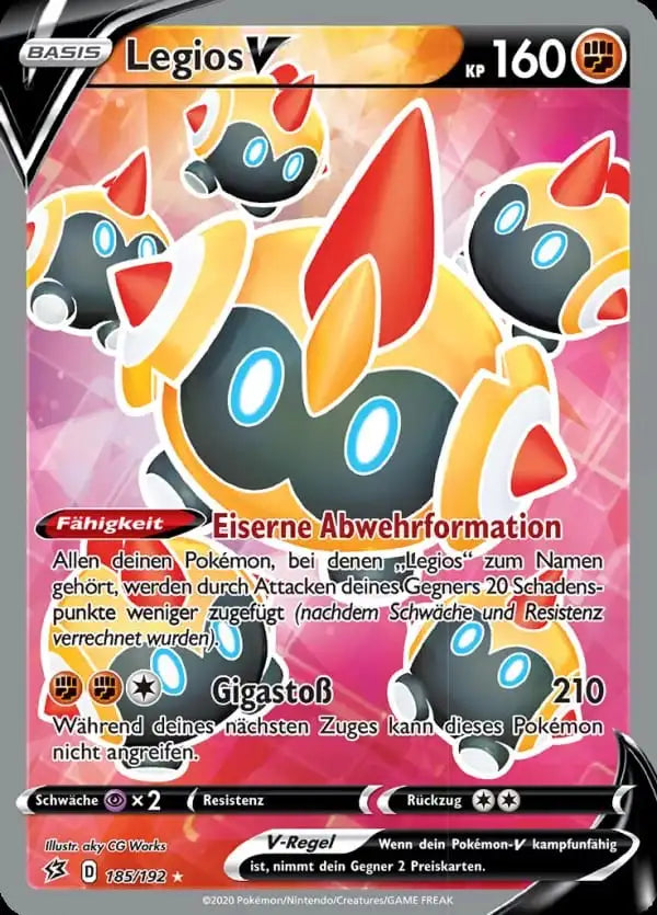 legios v 185/192 – Pokémon Clash der Rebellen Karte