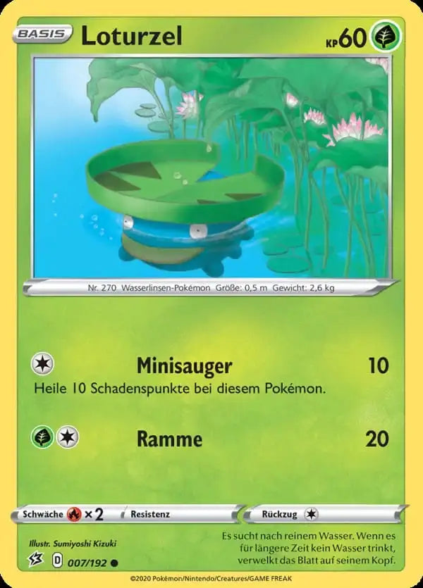 loturzel 007/192 – Pokémon Clash der Rebellen Karte