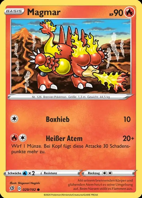 magmar 029/192 – Pokémon Clash der Rebellen Karte