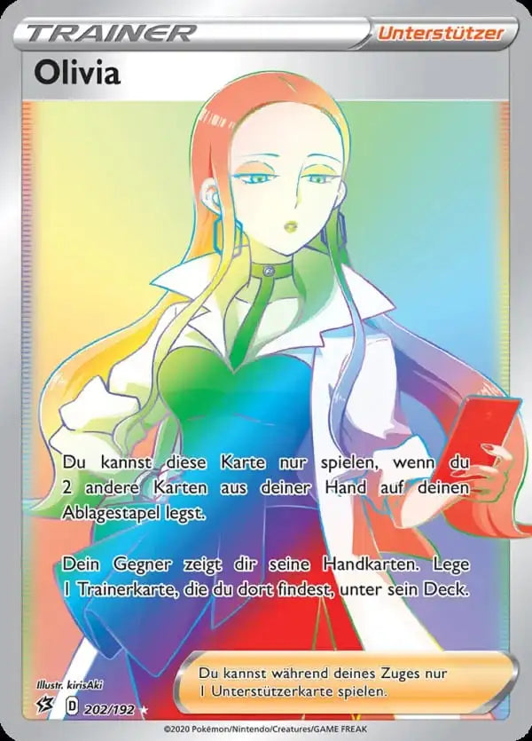 olivia 202/192 – Pokémon Clash der Rebellen Karte