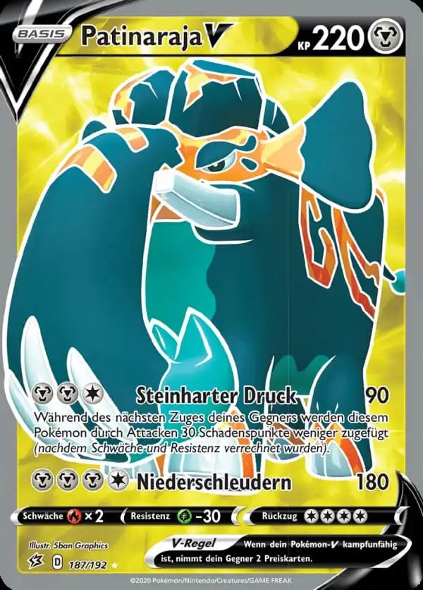 patinaraja v 187/192 – Pokémon Clash der Rebellen Karte