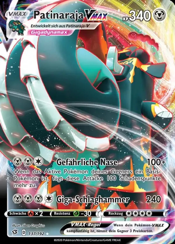 patinaraja vmax 137/192 – Pokémon Clash der Rebellen Karte