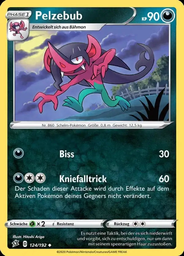 pelzebub 124/192 – Pokémon Clash der Rebellen Karte