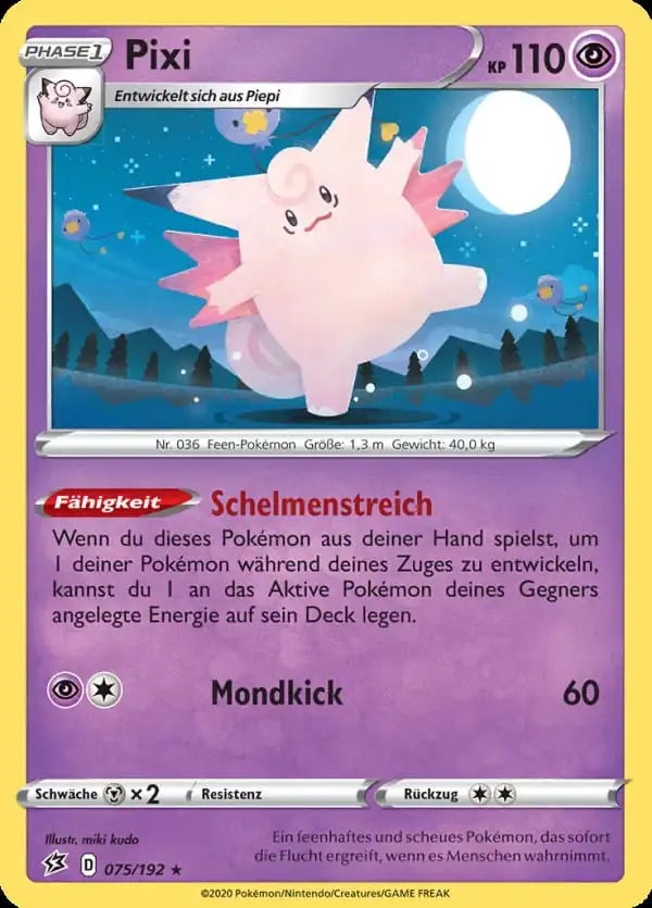 pixi 075/192 – Pokémon Clash der Rebellen Karte