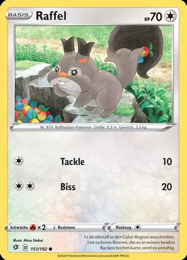 raffel 151/192 – Pokémon Clash der Rebellen Karte